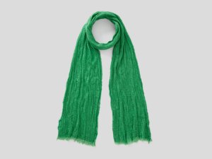 United Colors Of Benetton - Benetton online exclusive, Écharpe en coton et modal®, taille os, vert, femme