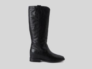 Benetton, Leather Boots, size 41, Black, Women