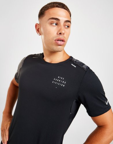 Nike T-Shirt Run Division Camo - Preto - Mens, Preto