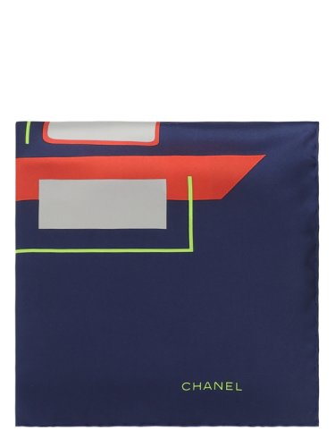Chanel Damen Stolen und Schals Navy Silk