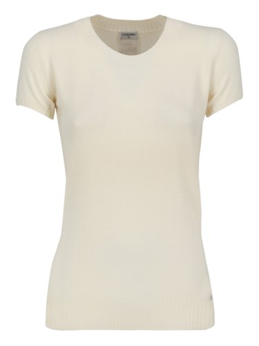 Chanel Damen T-Shirts und Oberteile Ecru Fabric