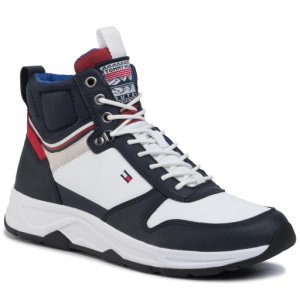Sneakers TOMMY HILFIGER - Premium Runner High Boot White YBS