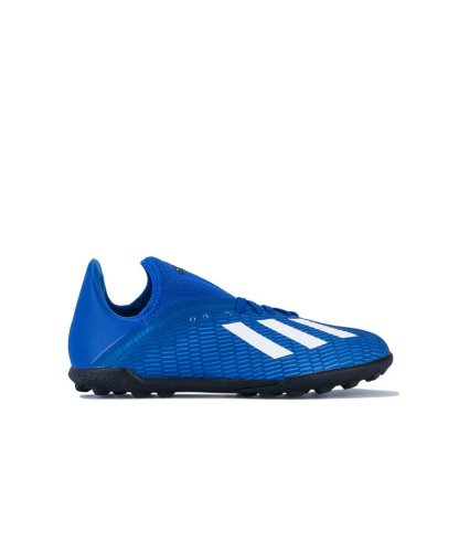 Adidas Boys Boy's adidas Junior X 19.3 Astro Turf Trainers in Blue - Size 3.5