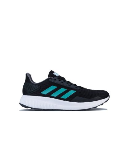 Adidas Mens adidas Duramo 9 Running Shoes in black green Textile - Size 6