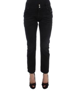 Costume National Womens Black Cotton Slouchy Slims Fit Jeans - Multicolour - Size 26