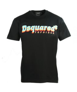 Dsquared2 Mens Cool Fit Top Disco Logo Black T-Shirt - Size X-Large