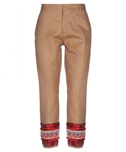 Dsquared2 Womens Sand Cotton Straight Leg Chino Trousers - Size 6