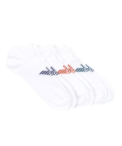 Emporio Armani Mens Loungewear 3 Pack Eagle Ankle Socks - White - Size Large