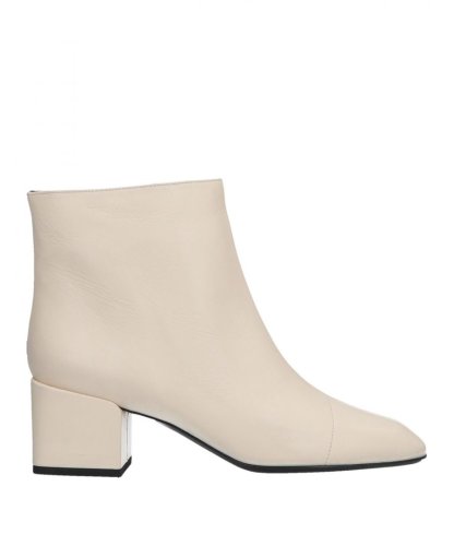 Jil Sander Womens Ivory Leather Ankle Boots - Size 5