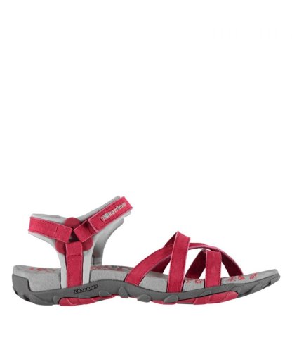 Karrimor Womens Salina Leather Walking Sandals Shoes Touch and Close Strap - Pink - Size 7