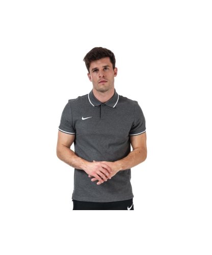 Nike Mens Club Team Polo Shirt in Charcoal - Grey Cotton - Size M