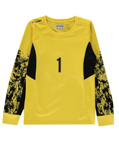Sondico Kids Juniors Core Goalkeeper Football T Shirt Top Long Sleeve Crew Neck