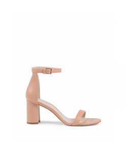 Stuart Weitzman Womens Ankle Strap Sandal Pink LESSNUDIST - Size 8