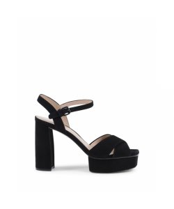 Stuart Weitzman Womens Sandal Black EXPOSED - Size 7