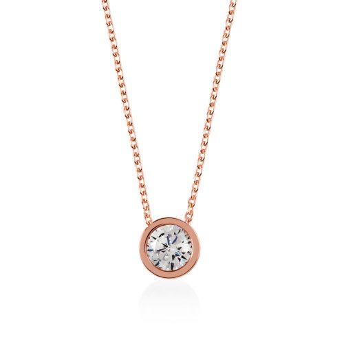 Radley Fountain Road Polished Rose Gold PVD Cubic Zirconia Necklace RYJ2000