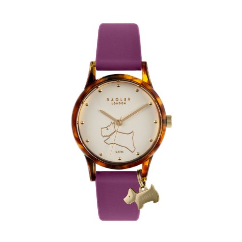 Radley Watch It! Quartz White Dial Purple Silicone Strap Ladies Watch RY2850-BOXED RRP £50