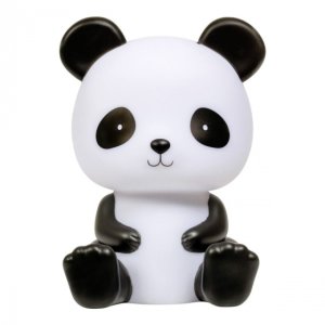 A Little Lovely Company nachtlamp Panda junior 19 cm PVC zwart/wit