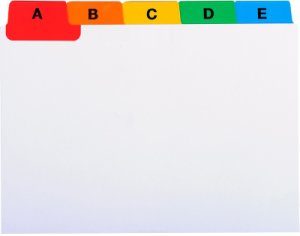 Exacompta Alphabetical Index Cards 13996E 88x105mm A7 25 Parts (A-Z) Pack of 10