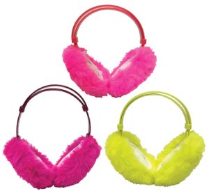 3 Pack Children's Thinsulate Girls Cute Fluffy Adjustable Foldable Insulated Earmuffs - One Size, EM8