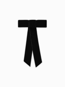 La Coqueta - Black velvet big ribbon bow