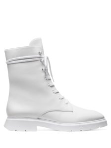 Stuart Weitzman SS20 9O55829 MCKENZEE calf leather Boots White (Size: M4.5/35)