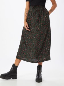 Another Label Skirt 'Knapp'  dark green / orange red / salmon / black
