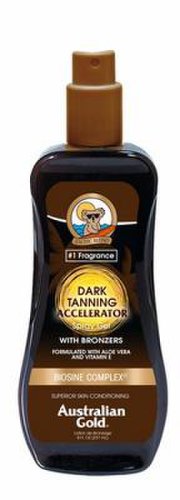 Australian Gold Dark tanning accelerator spray gel met bronzer 237ml