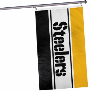 Pittsburgh Steelers NFL Pozioma flaga kibicowska 1,52 m x 0,92 m FLGNFHRZTLPS
