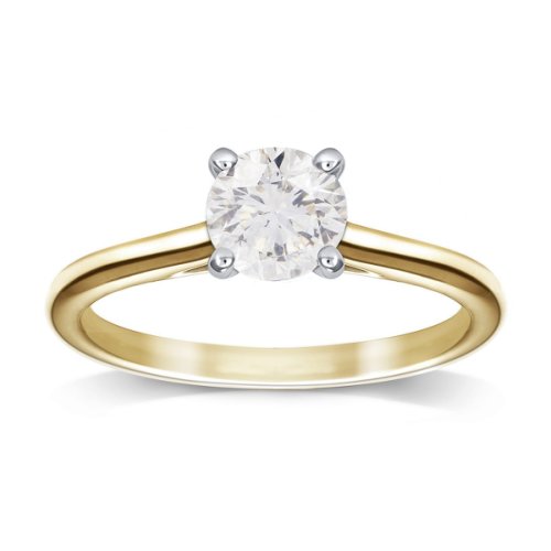 Goldsmiths - 18ct yellow gold 1.00cttw diamond engagement ring - ring size m