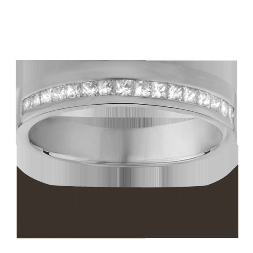 Goldsmiths - Ladies 0.33 total carat weight diamond wedding ring in 18 carat white gold - ring size j