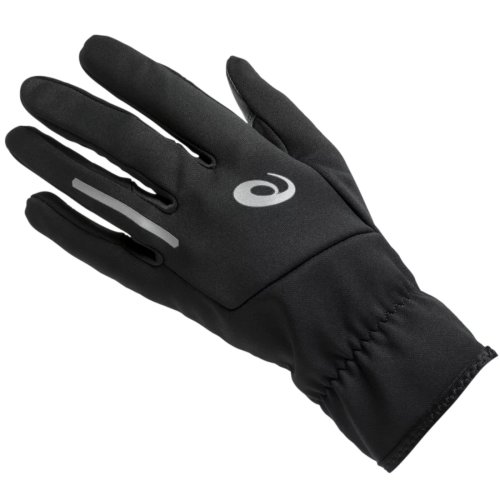 Asics Lite Show Gloves 3013A166-001, Unisex, Czarne, rękawiczki, poliester, rozmiar: L