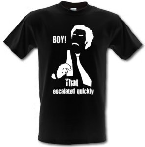 Chargrilled - Boy that escalated quickly male t-shirt.