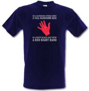 Red Right Hand male t-shirt.