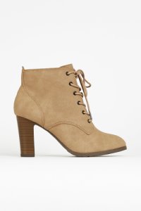 Nude Lace Up Boot, Brown