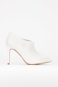 Wallis - **white heeled shoe boot, white