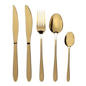 Progress 20 Piece Gold Refine Cutlery Set - Stainless Steel