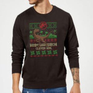 Jurassic Park Clever Girl Christmas Sweatshirt - Black - S - Black
