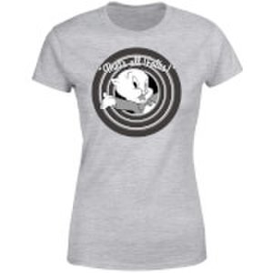 Looney Tunes That's All Folks Porky Pig Women's T-Shirt - Grey - S - Grey