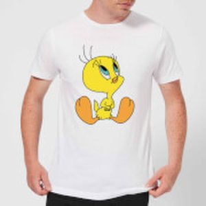 Looney Tunes Tweety Sitting Men's T-Shirt - White - XS - White
