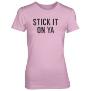 Stick It On Ya Pink T-Shirt - M - Pink