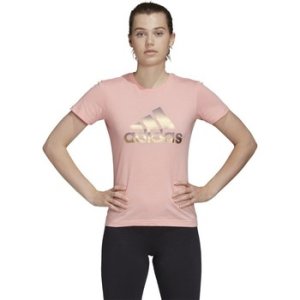 adidas  Bos Foil  women's T shirt in Pink