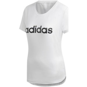 Adidas  D2M Logo Tee  women's T shirt in White