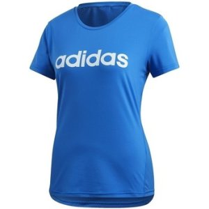 Adidas  D2M Logo  women's T shirt in Blue