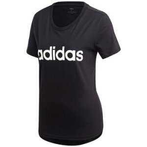 Adidas  Essentials Linear Slim  women's T shirt in Black
