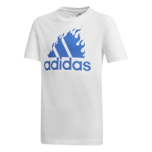 adidas  JB BOS GRAPH  boys's Children's T shirt in White
