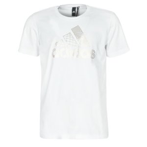 adidas  MH BOS FOIL TEE  men's T shirt in White