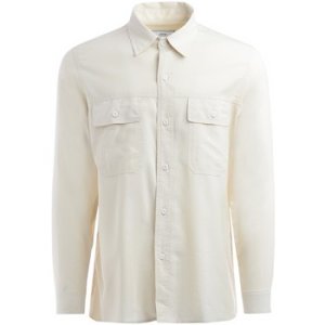 Ami Alexandre Matiussi  Ami shirt in ecru cotton  men's Long sleeved Shirt in Beige