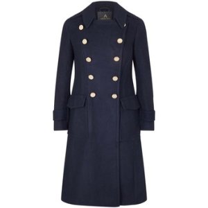 Anastasia  Navy Mlitary Coat  women's Coat in Blue