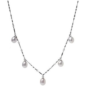 Blue Pearls  BPS 1200 O  women's Necklace in White