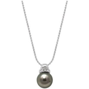 Blue Pearls  BPS K015 W  women's Necklace in White